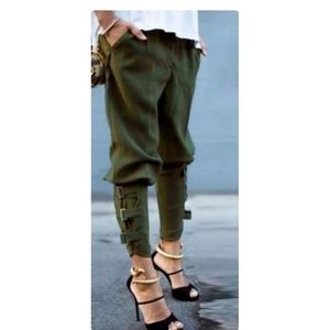 "SOLD OUT" New chic Harem pants with buckle detail